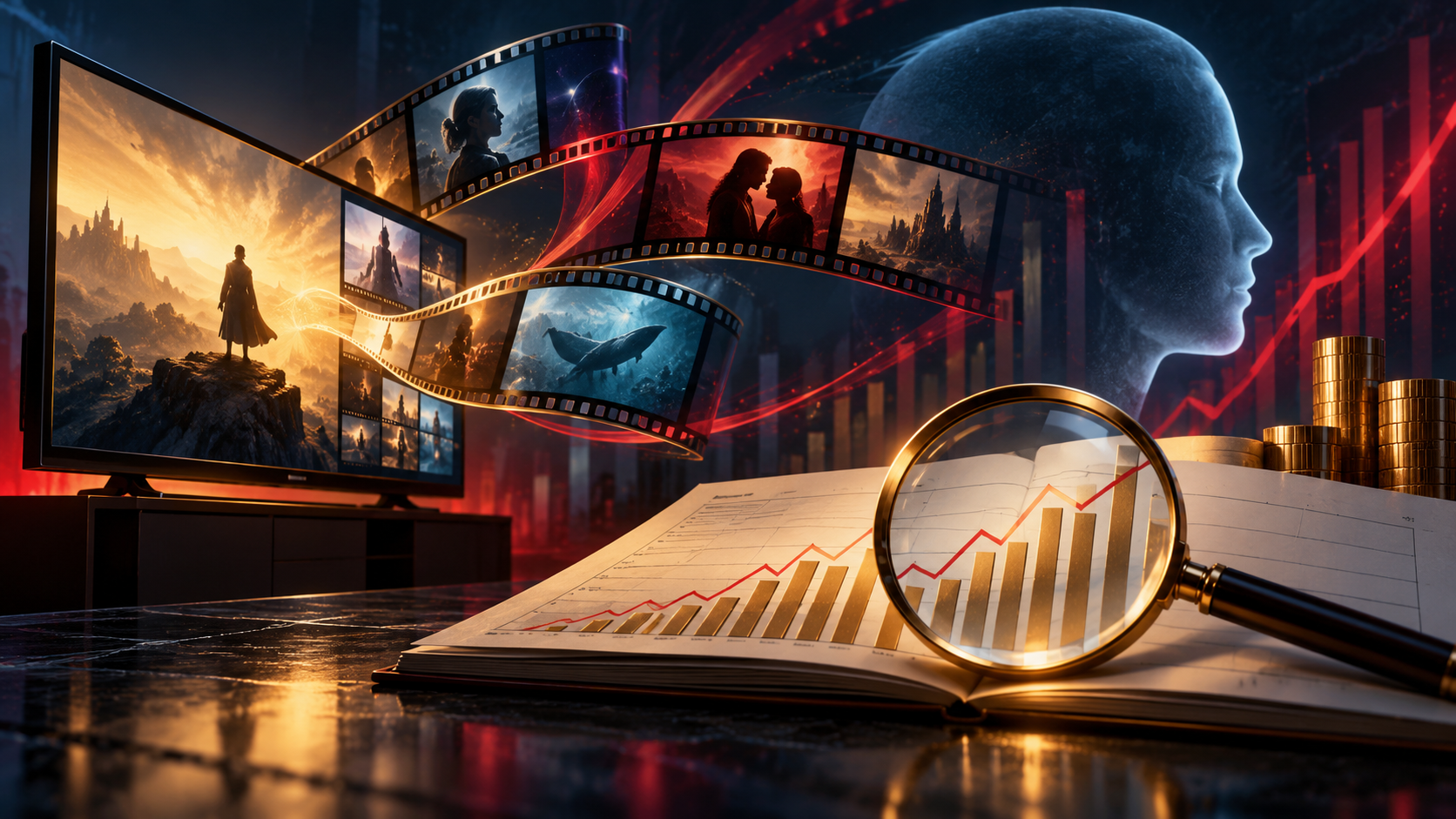 AI-generated concept illustration: Netflix Grew. The Stock Still Fell: The Expectations Gap Behind Earnings